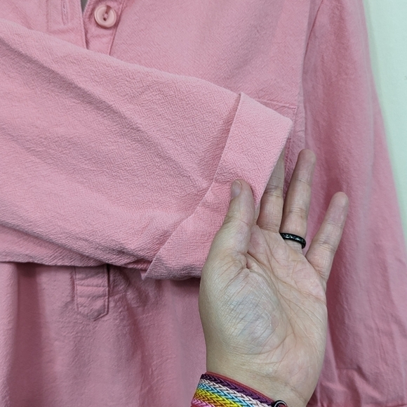 The Tog Shop Petites Half Button Popover Top Sz PL - Picture 6 of 12